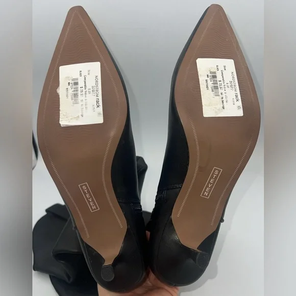 Steven New York Britt Black Knee High Kitten Heel Western Boots 8.5M NEW - Picture 4 of 10